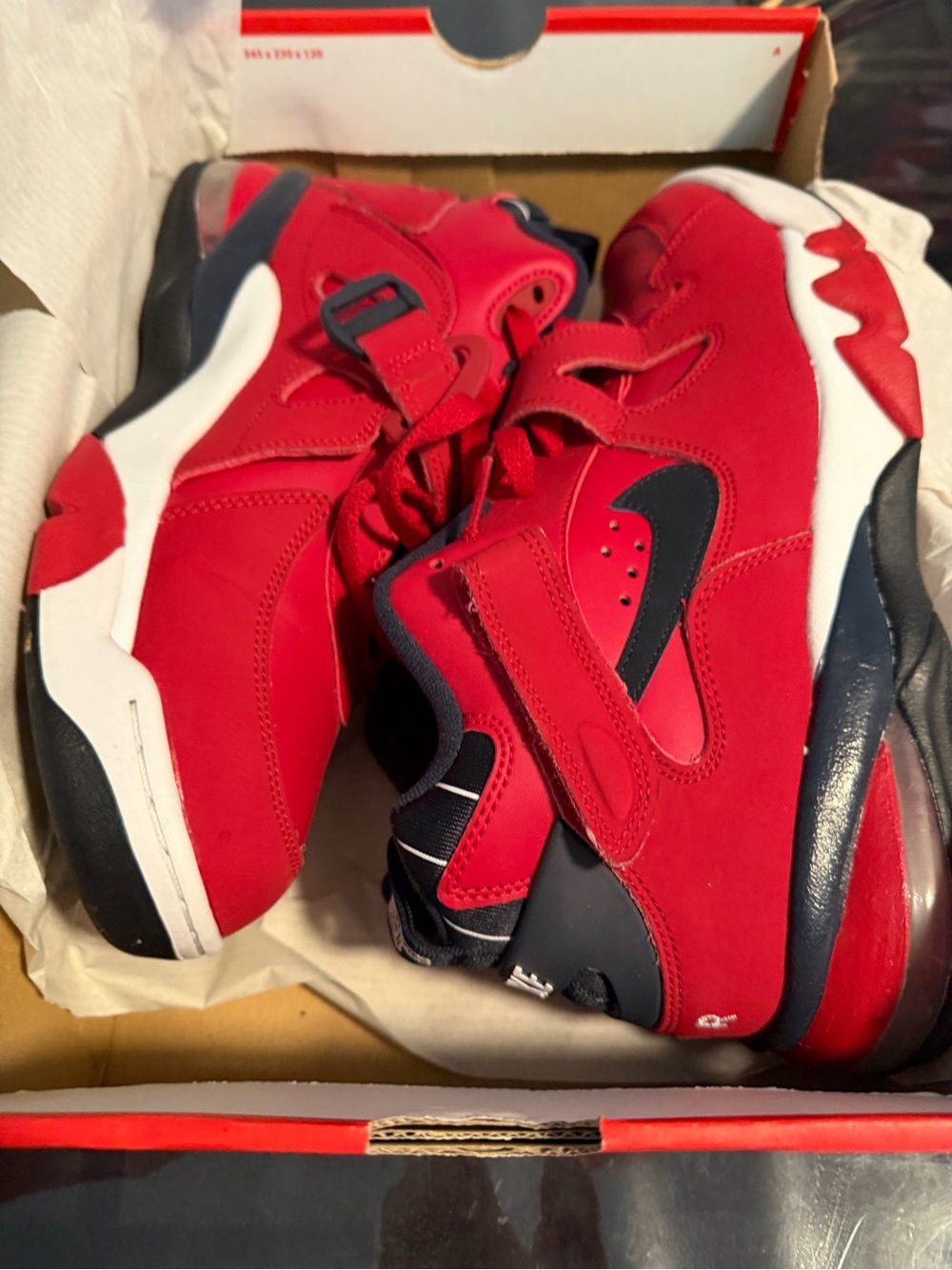 Men’s Red/Black Air Force max CB leather
